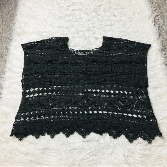 Lane Bryant Bohemian Crochet Olive Green Size 14 - Picture 4 of 13